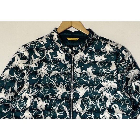 New Louis Castel Green White Down Quilted Zip Lightweight Jacket Puffer - Picture 9 of 12